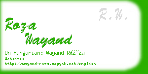 roza wayand business card